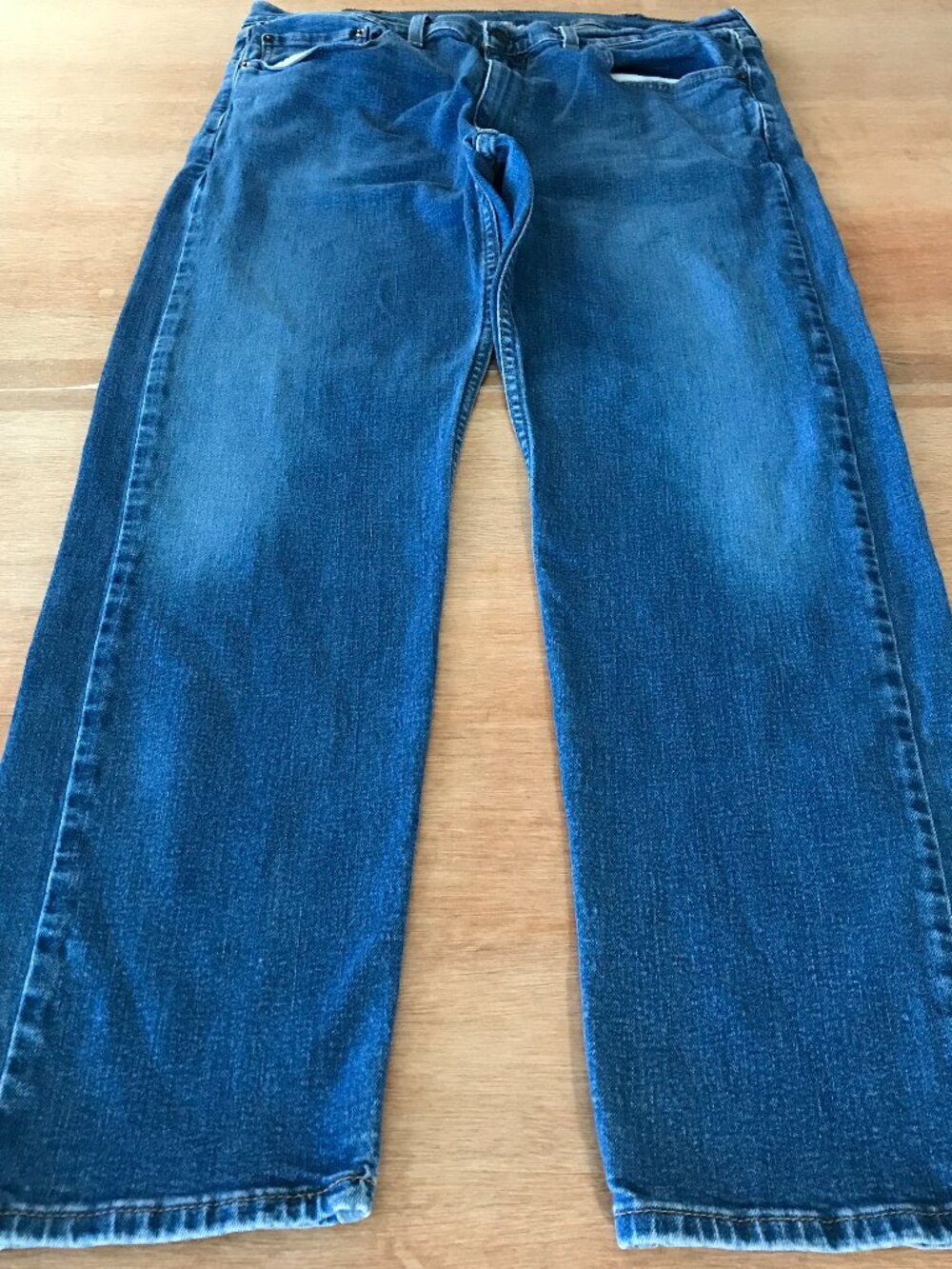 Levi's 505 Regular Fit Jeans Men 38x30 Blue Mid Rise Medium Wash Stretch 19556